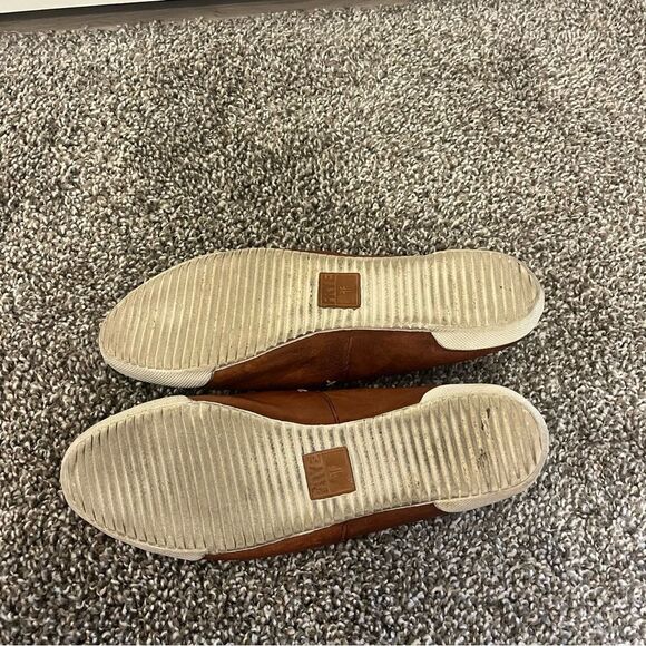 Frye MELANIE SLIP ON sneaker Cognac size 9 leather - Picture 12 of 14